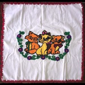 Cat Embroidered Kitchen Linens